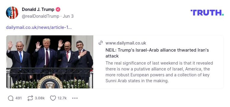 Post preview from Donald Trump