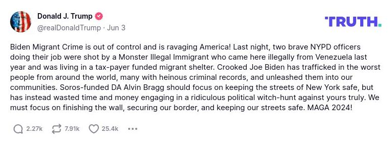 Post preview from Donald Trump