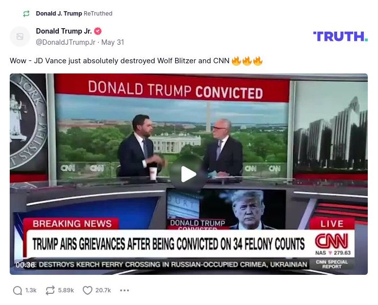 Post preview from Donald Trump