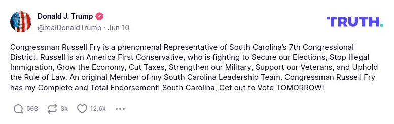 Post preview from Donald Trump