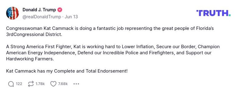 Post preview from Donald Trump