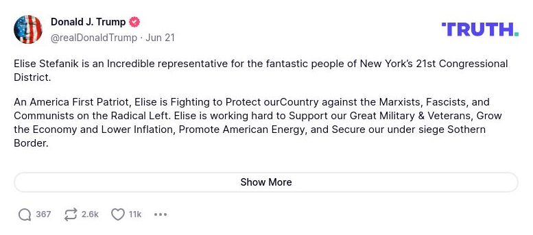 Post preview from Donald Trump