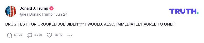 Post preview from Donald Trump