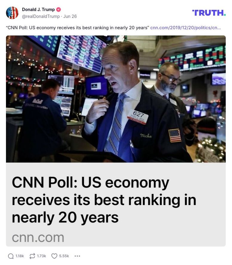 Post preview from Donald Trump