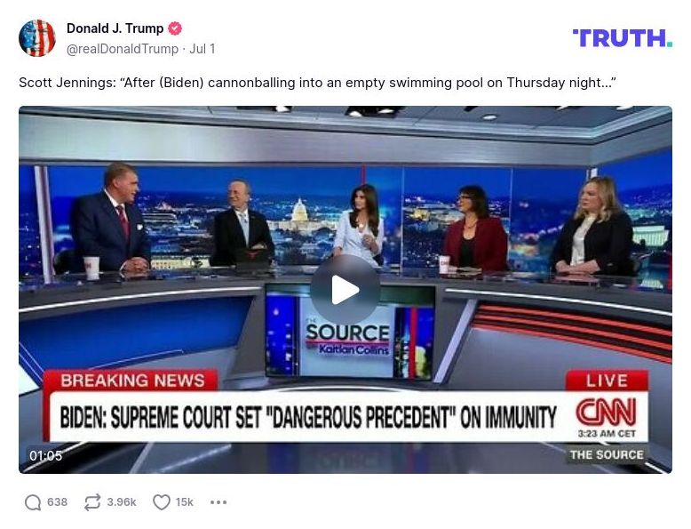 Post preview from Donald Trump