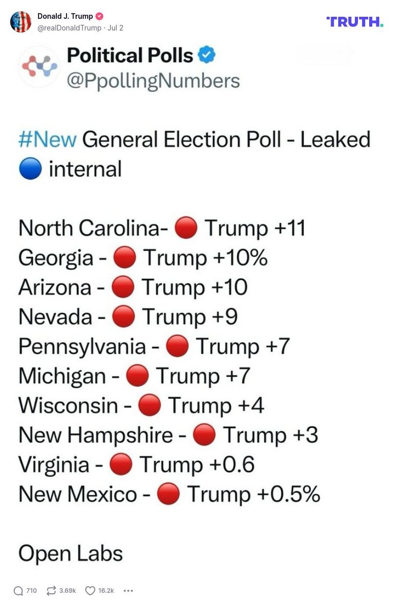 Post preview from Donald Trump