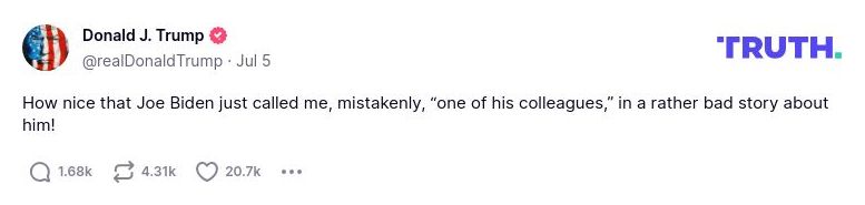 Post preview from Donald Trump