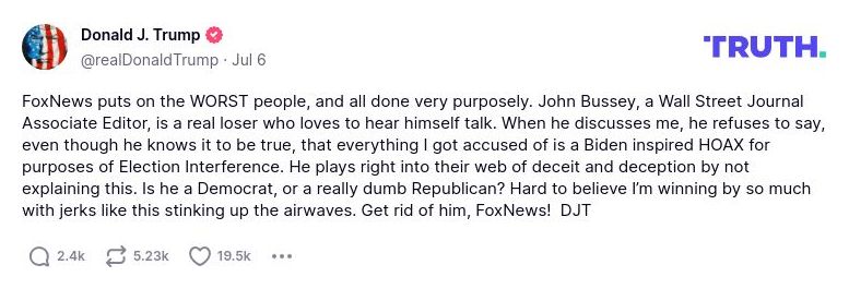 Post preview from Donald Trump