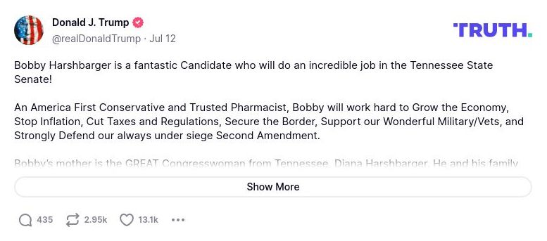 Post preview from Donald Trump