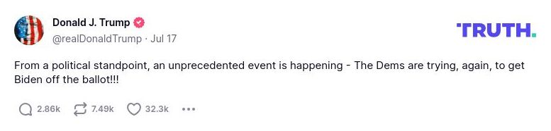 Post preview from Donald Trump