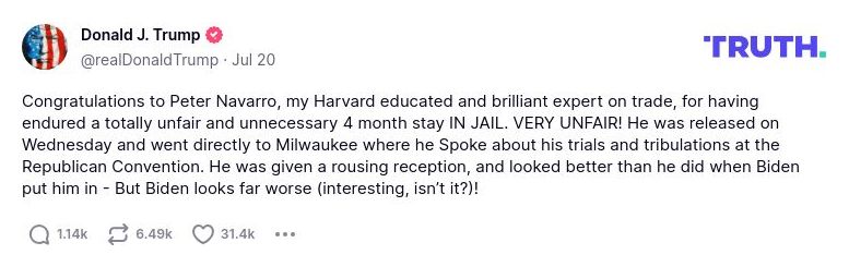 Post preview from Donald Trump