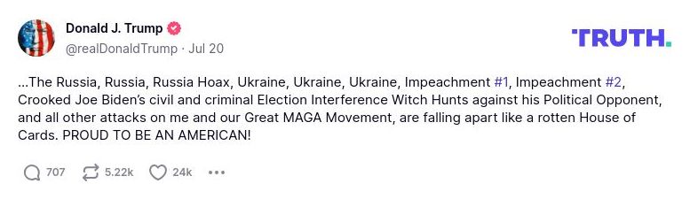 Post preview from Donald Trump