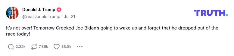 Post preview from Donald Trump