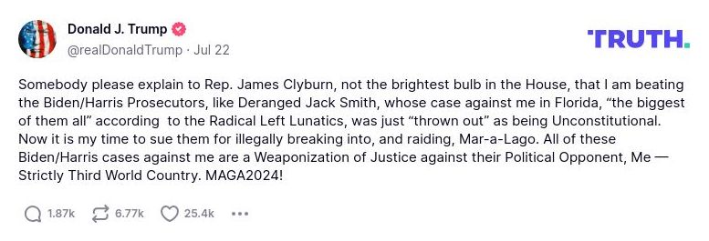 Post preview from Donald Trump