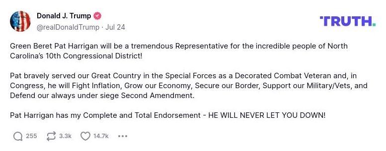 Post preview from Donald Trump