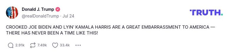 Post preview from Donald Trump