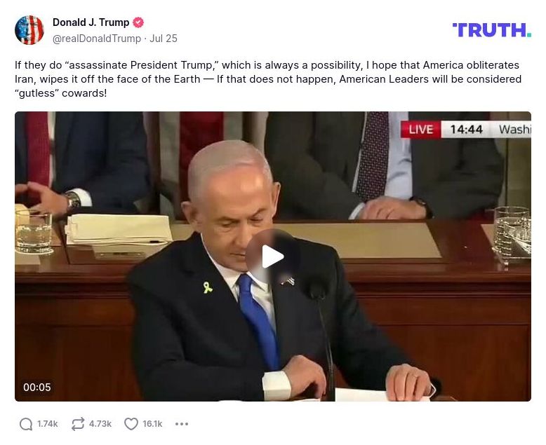 Post preview from Donald Trump