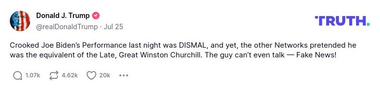 Post preview from Donald Trump