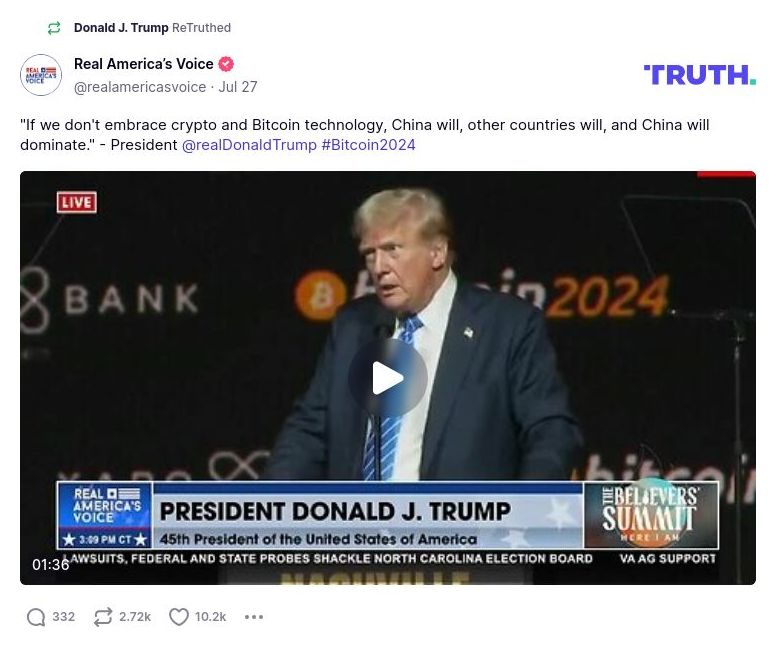 Post preview from Donald Trump