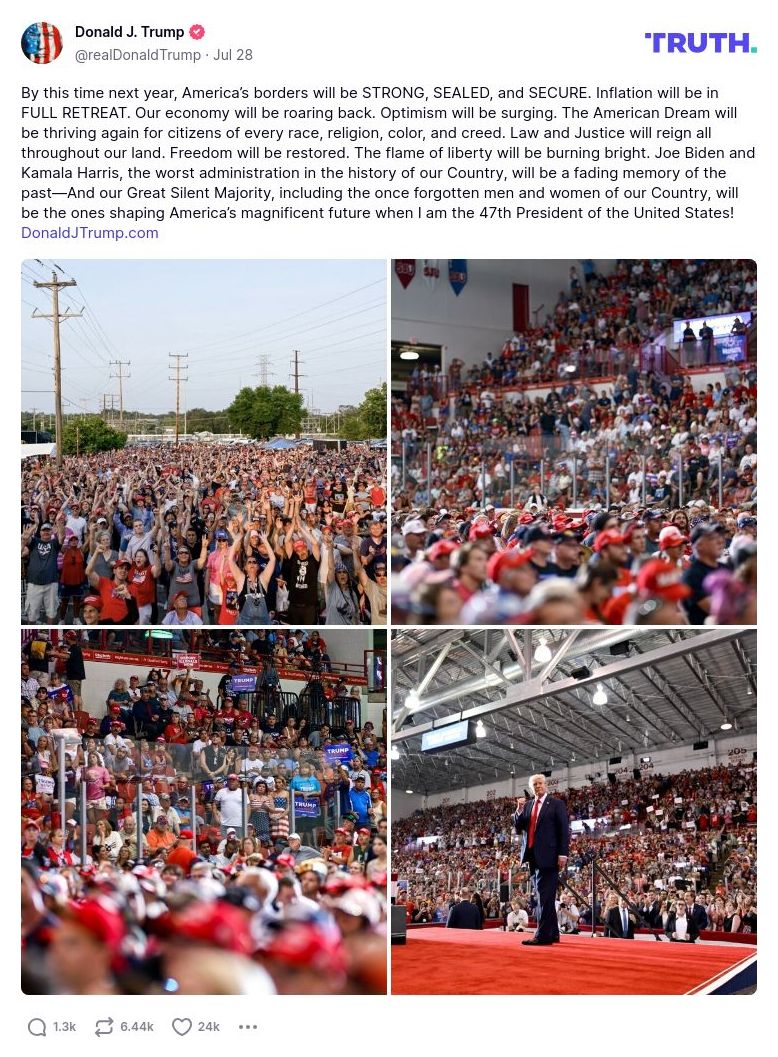 Post preview from Donald Trump