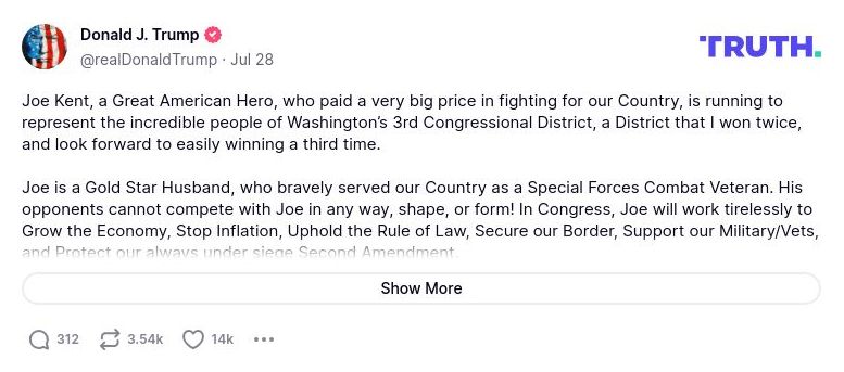 Post preview from Donald Trump