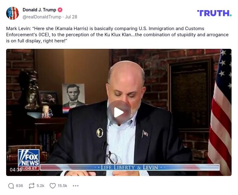 Post preview from Donald Trump