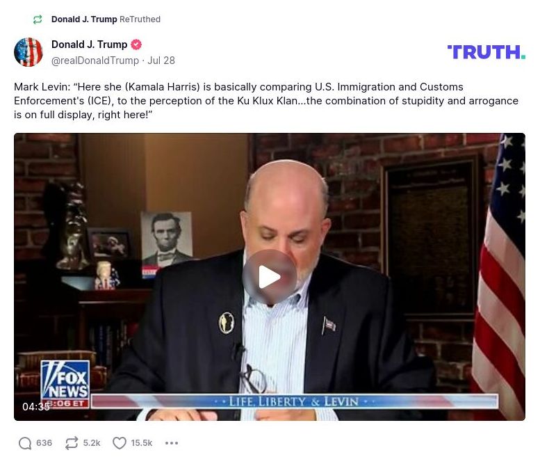 Post preview from Donald Trump