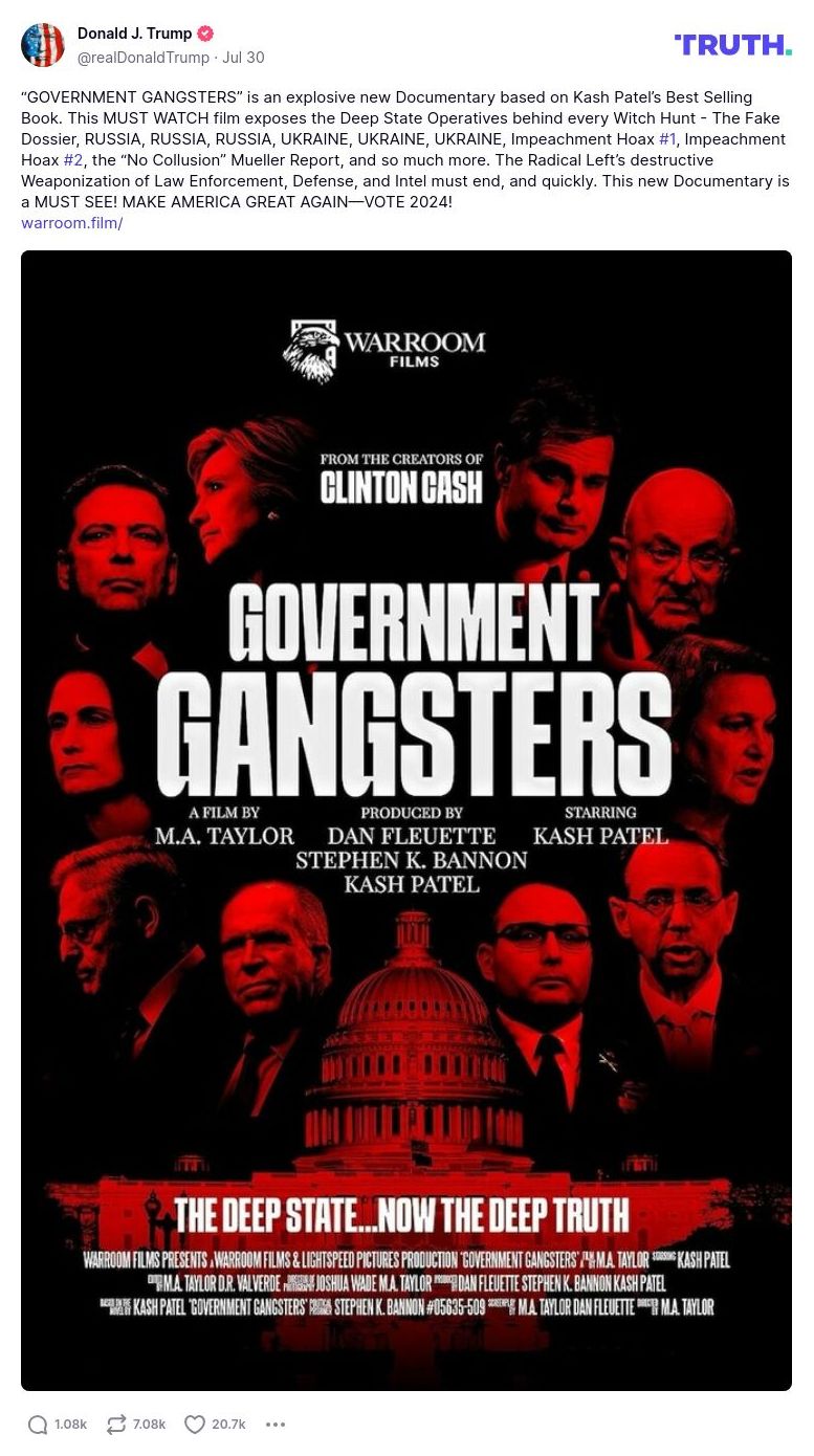 Post preview from Donald Trump