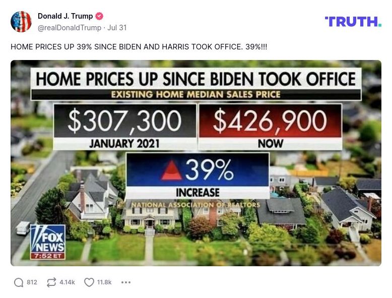 Post preview from Donald Trump