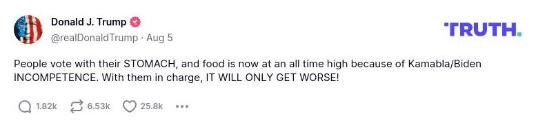 Post preview from Donald Trump