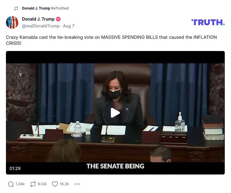 Post preview from Donald Trump