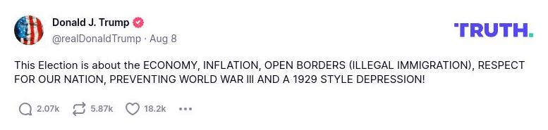 Post preview from Donald Trump