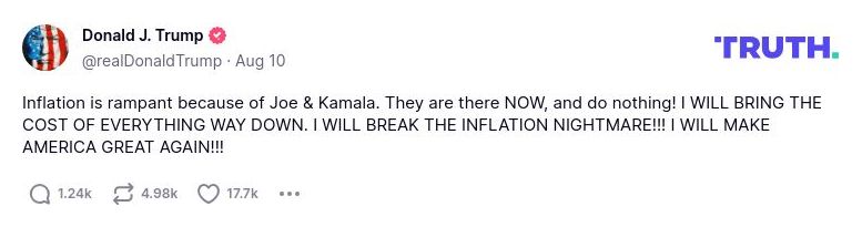 Post preview from Donald Trump