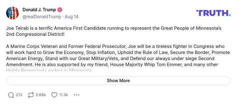 Post preview from Donald Trump