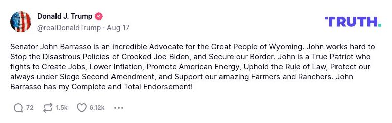 Post preview from Donald Trump