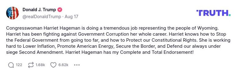 Post preview from Donald Trump