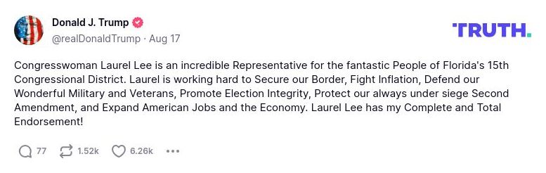 Post preview from Donald Trump