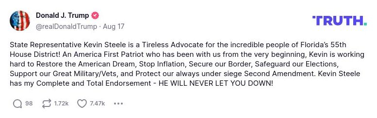 Post preview from Donald Trump