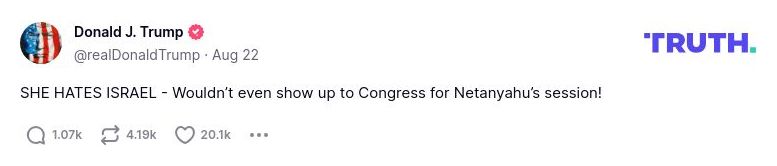 Post preview from Donald Trump