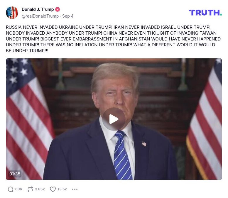 Post preview from Donald Trump