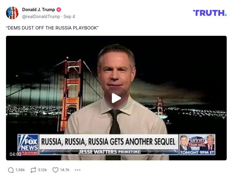 Post preview from Donald Trump