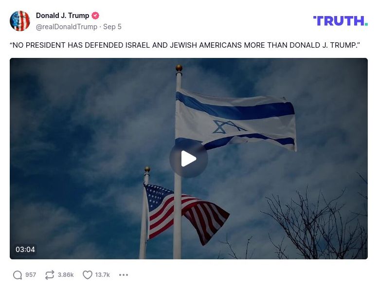 Post preview from Donald Trump