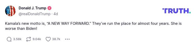 Post preview from Donald Trump