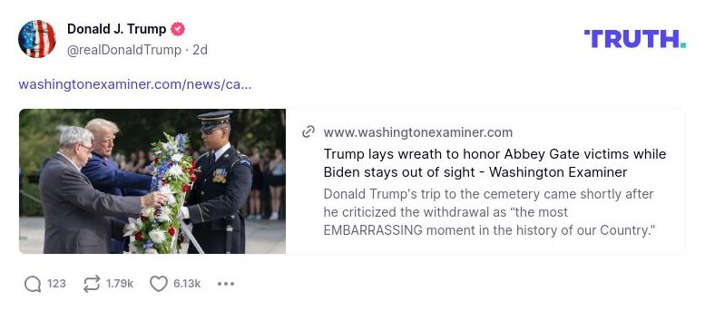 Post preview from Donald Trump