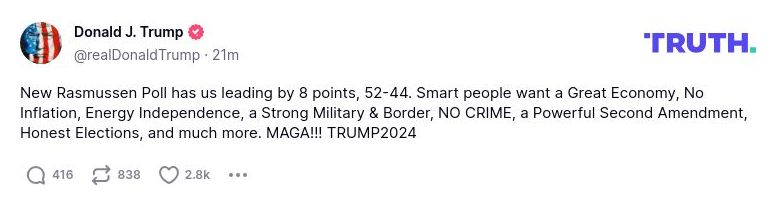 Post preview from Donald Trump