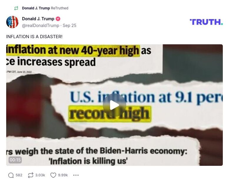 Post preview from Donald Trump