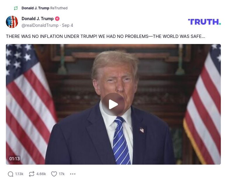 Post preview from Donald Trump