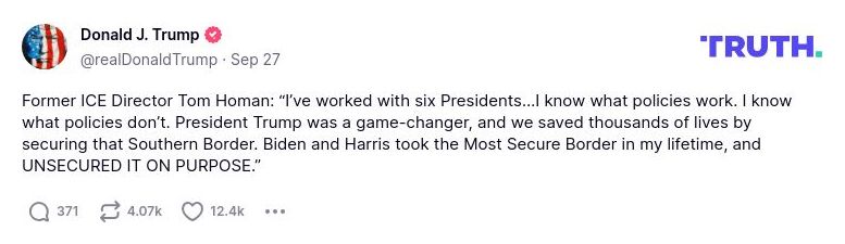 Post preview from Donald Trump