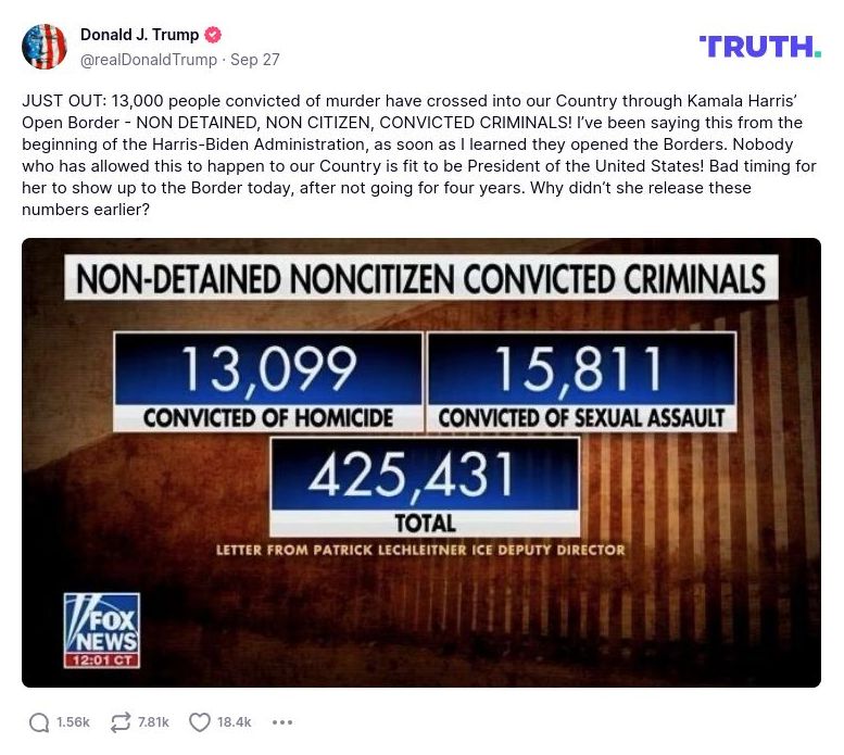 Post preview from Donald Trump