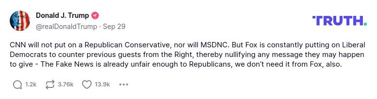 Post preview from Donald Trump